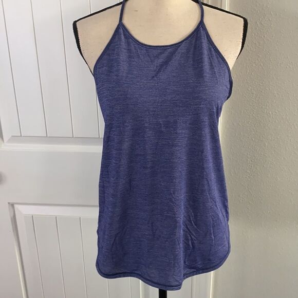 Lululemon Fast As Light Singlet Heathered Emperor Blue Size 10 - Picture 6 of 12